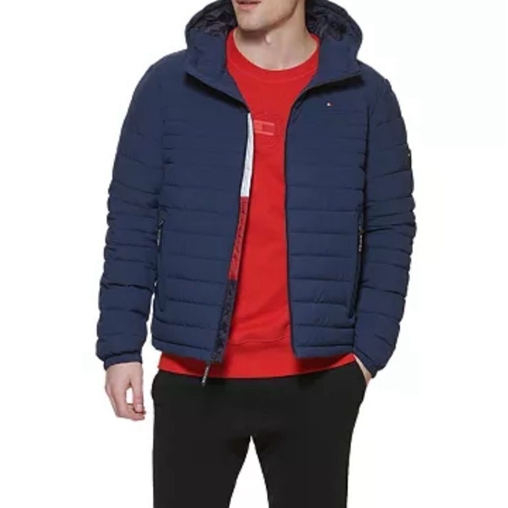 New! Tommy Hilfiger| Mens Jacket| Comfort Bi-Stretch|Lightweight insulation| Zip